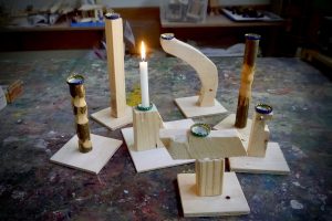 Kerzenständer aus der Holzwerkstatt